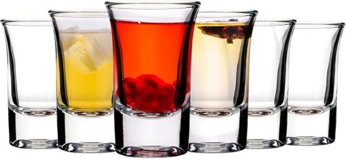 Image of WRINGO Shot Glass for Espressos, Spirits & Liquors,Whiskey, Vodka Shot, Tequila Shot, Wine Tasting, Cocktail Pour, Bar Accessory & Home Decor Parties Glasses Set of 6 (WR-10)