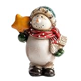 Statue Smart Ornament Weihnachtsschmuck aus Kunstharz Basteln Heimdekorationen Alter Mann Schneemann Hirsch Ornamente Große Statuen Feng-Shui-Ornament (Color : H, Size : One Size)