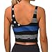 American Thin Blue Line Flag Print Lightweight Trendy Women Sports Vest Yoga Workout Running Vests All Seasons