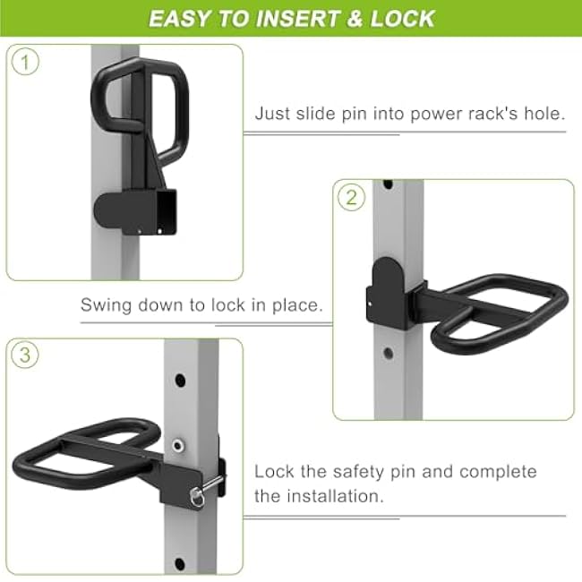 SELEWARE Multi Grip Dip Bar Attachment for Power Rack, Wide and Narrow Grip Handles Squat Rack Attachment for Strength Training, 500 lbs Capacity