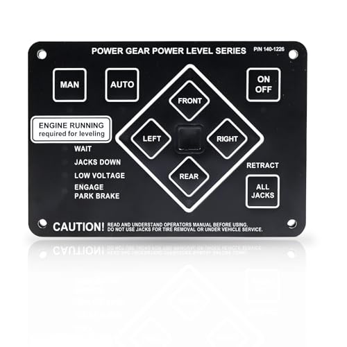 LLYZFED 359080 RV Leveling Touch Control Panel W/Auto Leveling Button Fit for Lippert/Kwikee Ground Control and Travel Trailer Leveling System Replace140-1226 500629 500629S