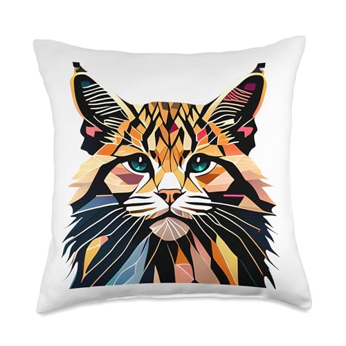 Maine Coon Katzenbesitzer süße Katzenzeichnung Maine-Coon Graphic Norwegian Forest Cats