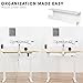 VIVO 2 Pack Under Desk 17 inch Cable Management Tray, Cord Organizer, Home Office Desk Accessories, White, DESK-AC06-2CW