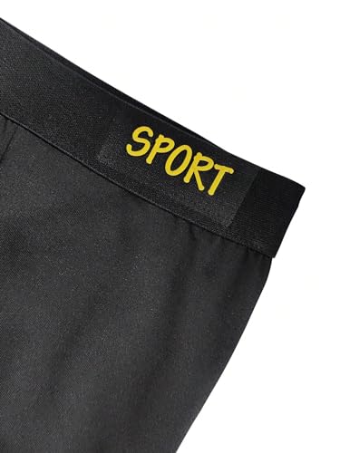 WDIRARA Men's 5 Pieces Letter Graphic Print Swim Trunks Mid Rise Beach Board Shorts4