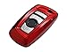 iJDMTOY Exact Fit Red Finish Key Fob Hard Shell Cover Compatible with BMW 1 2 3 4 5 6 7 Series X3 2nd Gen Smart Key (FCC: YGOHUF5767 YGOHUF5662, etc)
