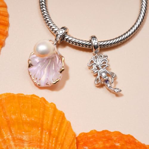 Image of GNOCE Ocean World Cute Animal Charm Beads,925 Sterling Silver Dangle Charms Fit Bracelets & Necklace, Hand-Finished Keepsake Travel Jewelry Gift for Women Men BBF