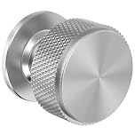 FURNIWARE Pack of 30 Knurled Cabinet Knobs, Brushed Nickel Cabinet Knobs, Solid Cupboard Handles, 2 Sizes Screws, Silver Round Single Hole for Kitchen, Dresser, Wardrobe, Chest of Drawers, Furniture