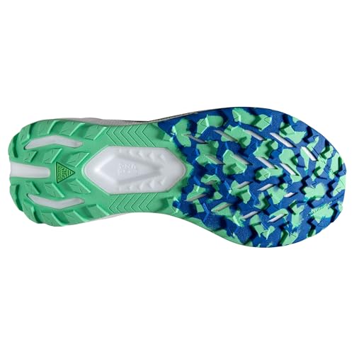 Brooks Men's Catamount 3 Trail Running Shoe - Victoria Blue/Black/Spring Bud - 7.5 Medium