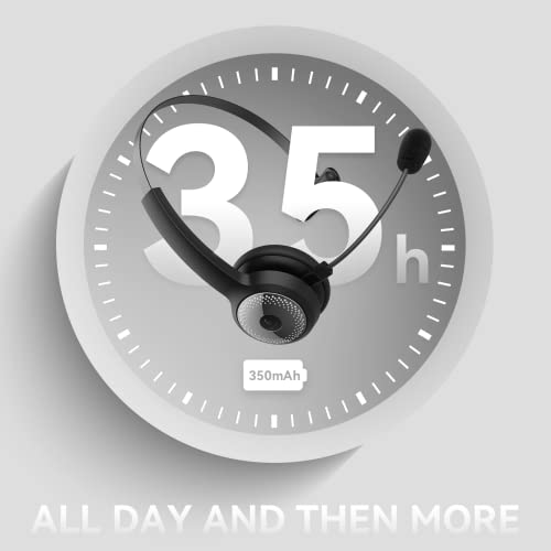 Brammar Wireless Headset For Computer, Bluetooth Headset With Noise Cancelling Microphone For Pc, 35H Lightweight Usb Headset With Mute Button, Suitable For Remote Working/Call Center/Online Class #TOP5