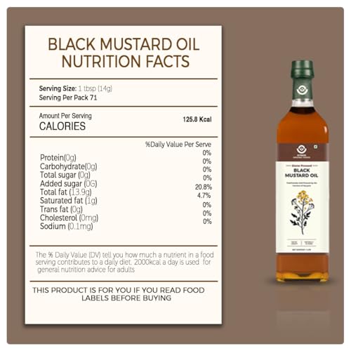 Image of Gyros Organic Farms Cold Pressed Black Mustard Oil 500ml | Plastic Bottle | No Chemical | Kacchi Ghani | Chekku | Sarso Tel | Good for Heart | Cholesterol Free | 100+ Lab-Tested Quality