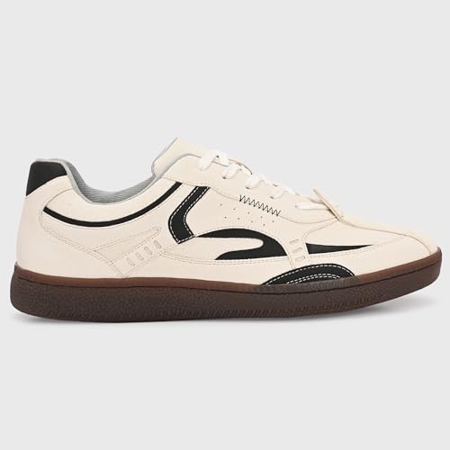 Image of Cruiser Men's Low-Top Sneakers | Chunky Platform Cushioned Insole | Trendy & Stylish Modern Lace-Up Athletic Shoes with Wave Graphic Side Panels| Retro Street Style Casual Walking Footwear (2658)