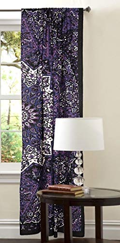 Gdonline Exclusive Purple Star Mandala Bedroom Window Curtains Indian Drape Balcony Room Decor Curtain Boho Set Tapestry Curtains Drapes & Valances Bohemian #TOP3