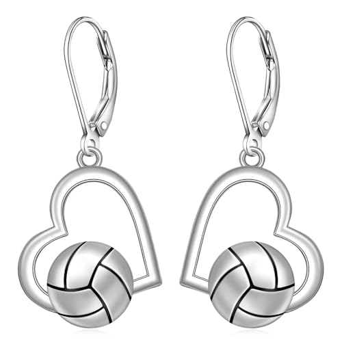 Volleyball Earrings for Women Dangle Volleyball Earrings Sterling Silver Volleyball Jewelry Competition Game Souvenir Christmas Gifts