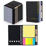 15pcs Cuadernos Espirales, Blocs de Notas Estenográficos, Blocs de Notas Rayados con Bolígrafo en Soporte, Notas...