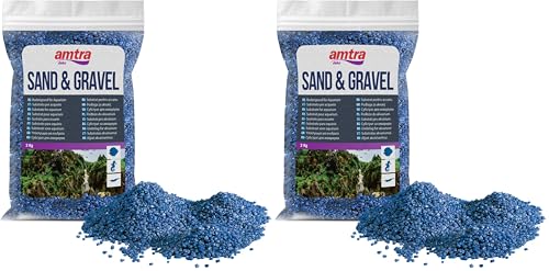 Amtra Quartz en Céramique pour Aquariophilie Bleu 2 kg pour Anniversary (Lot de 2)