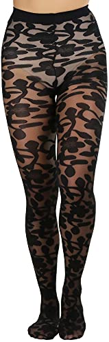 Image of ToBeInStyle Women's Sheer Floral Lace Full Length Leggings