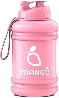 MANGO 2.2 Litre Water Bottle With Straw and Time markings - BPA Free Xl Jug - Extra Large Durable Sports Bottles With Flip Cap - Ideal For Gym and Bodybuilding - Large Sports Reusable Water Bottle