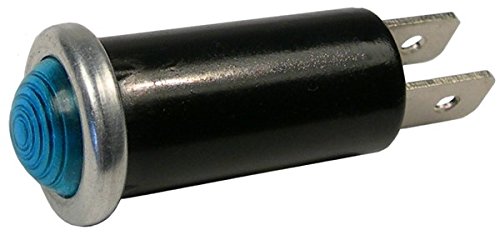 Indicator Light - Illuminated Blue 1-2 Mount Hole 1-4 Blades 12 Volt 16 Amp
