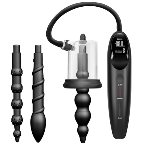 Analplug Dehner mit Vacuum Pump, Analdehner Anal Vagina Stimulator Butt Plug Expander, Analpumpe Prostata Massaager Analspielzeuge, Anal Dilator Masturbator Sexspielzeug für Frauen Männer (Extra Groß)