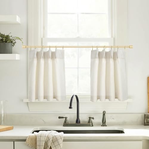 Lino Rosa Cafe Curtains, 18