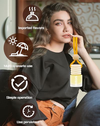 Image of ikeda fragrance Car Air Freshener, 2pcs 4ml Car Scents,45-Days Keep Fragrance,Automotive Hanging Diffuser Bottles,Remove Auto Odor Long-Lasting Fresh Air for Home Deodorizer