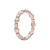 ring muschelgriff ring_size; 16.5 Pandora Funkelnde Muschel Ring Rose Größe 52