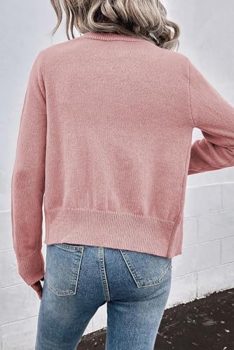 Cozy and Stylish Long Sleeve Cardigan - Pearl Beaded V Neck Design3