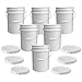  5 Gallon White Bucket & Lid - Set of 6 - Durable 90 Mil All Purpose Pail - Food Grade - Contains No BPA Plastic (5 Gal. w/Lids - 6pk)