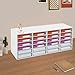 Paper and Mail Organizer, Literature Organizers, Office Mailbox, Countertop Literature Sorter for Office, Home, Classroom, Mailrooms Organization White