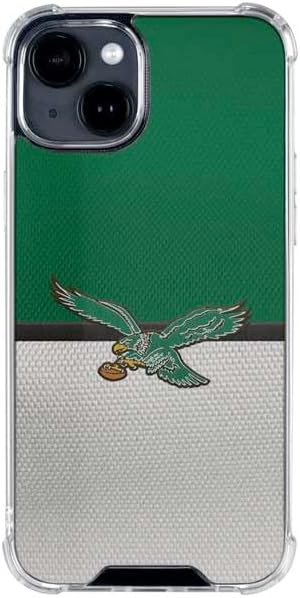Skinit Clear Phone Case Compatible with iPhone 14 - Officially Licensed NFL Philadelphia Eagles Retro Logo Design