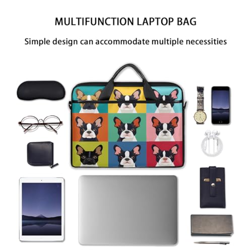 Bolso para laptop Boston Terrier 15 pulgadas miniatura 7