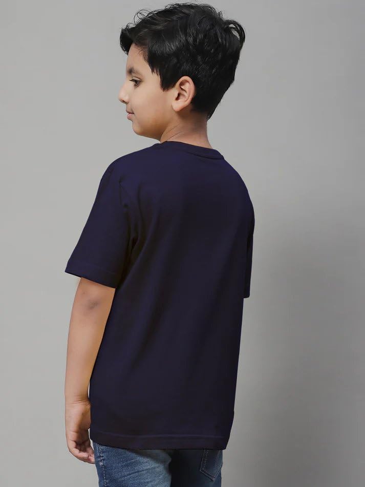 Sale Mart Boys' & Girls' T-Shirt (BPBTS-85_Navy Blue_13-14 Years ) 2
