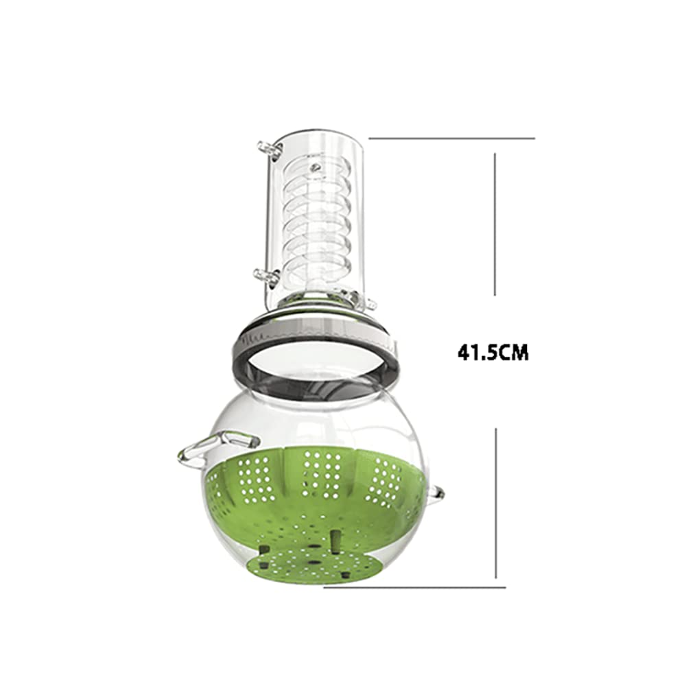 Aparato de destilación de extracción de aceite esencial de 4000 ML, purificador de destilador de agua, kit de destilación de cristalería de laboratorio con separador de aceite esencial (con separador)
