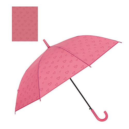 Vidal Regalos Parapluie automatique coupe-vent cœurs Rose 58 cm Cover