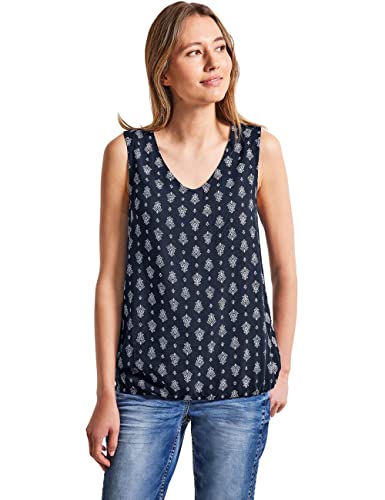 CECIL Damen B344037 Sommertop, Deep Blue, XXL EU