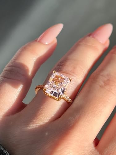 1PC 4CT High Sparkle White Engagement Zircon Wedding Band For Women Silver Material Gold Ring Promise Eternity Fine Ladies Jewelry For Party Dating3