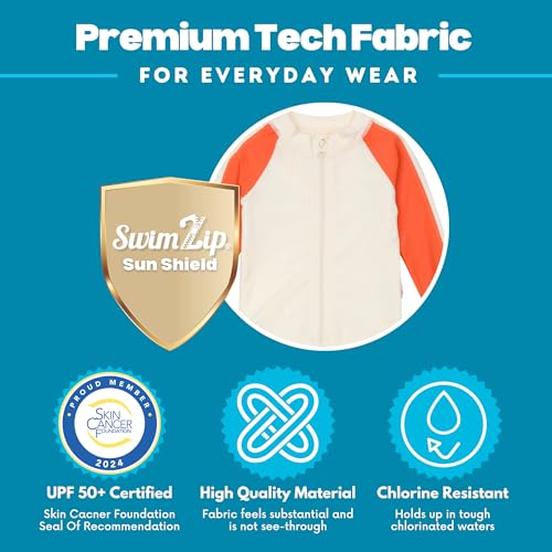 Image of SwimZip Boys' Long Sleeve Rash Guard & Swim Shorts Set - UPF 50+ Sun Protection