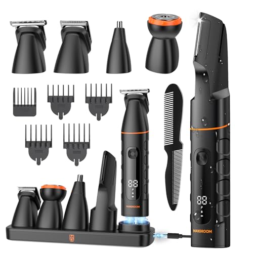 MAXGROOM 5-in-1 Manscape Body Hair Trimmer for Men with 120-Min Battery
