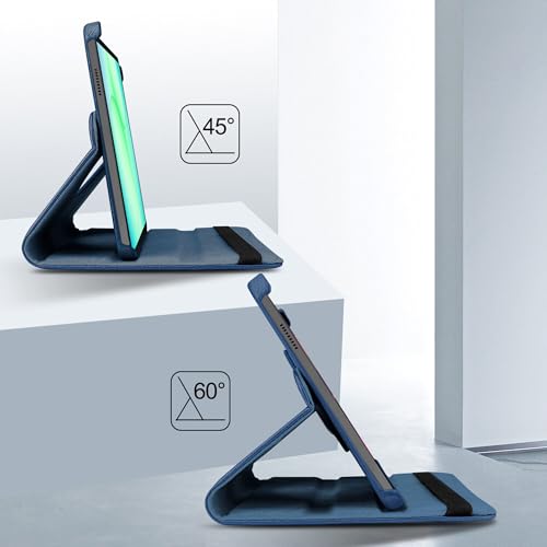 Image of TGK 360 Rotatable Smart Flip Cover for Samsung Galaxy Tab A11 8.7 Inch Case 2025 / Galaxy Tab A9 8.7 Inch 2023 (Dark Blue)