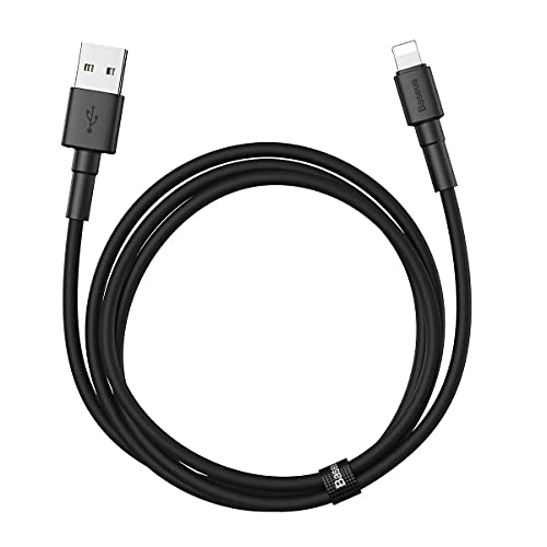 Cabo USB Lightning Carregador IPhone, IPad, IPod, Fast Charger 2.4A, 1 Metro, Preto, Baseus