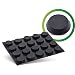 Produktbild InLine® Gummipads, 12mm, 20er Pack, schwarz, flach, selbstklebend