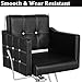 MIMWOW 4 Pcs Salon Chair Covers, Clear Plastic Protectors for Standard Chairs, Prevents Damage to Salon Spa Chairs, Black