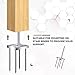 Shimeyao 4 Sets Newel Post Fastener Newel Post Mounting Kit Wood Handrail Installation Hardware Works on Finished Floors, Stairs, Ceramic Tile and Concrete, Rectangular