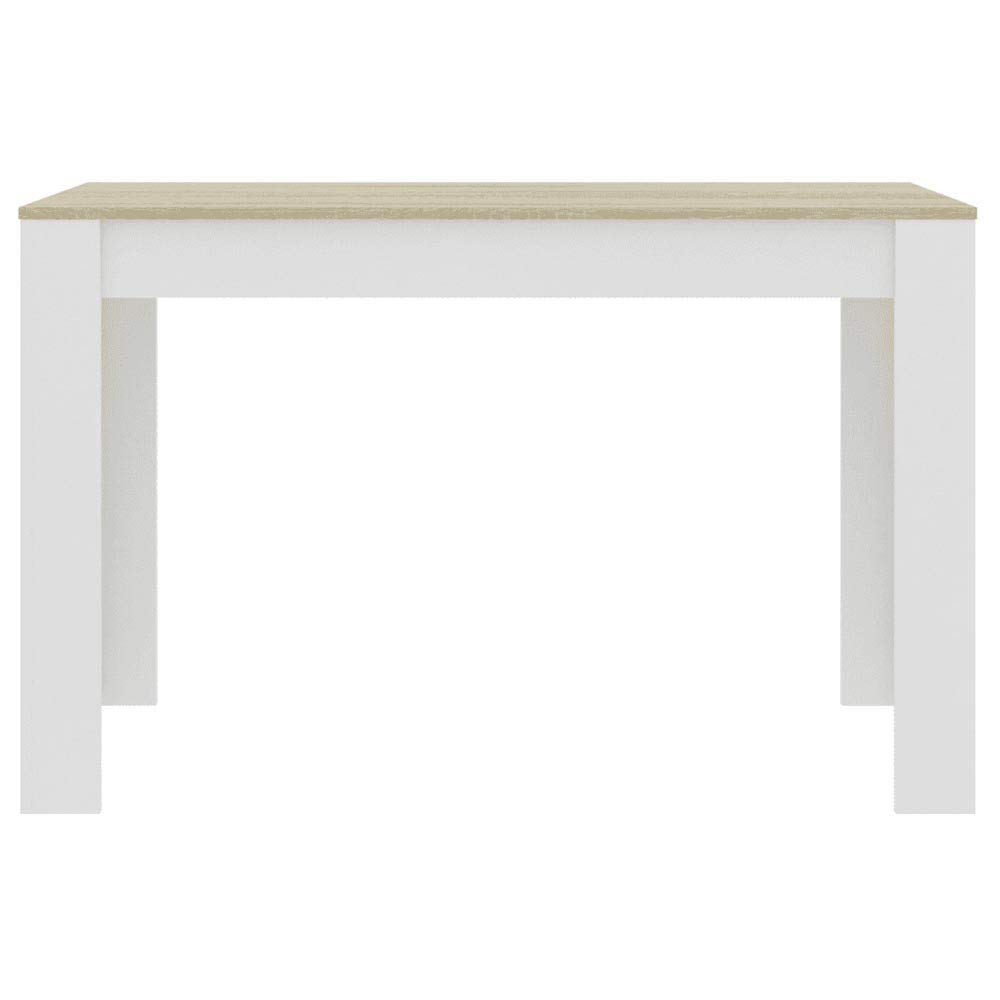 BAKAJI Mesa de Comedor o Cocina con Forma Rectangular, diseño Moderno, de Madera MDF con Acabado de melamina. Dimensiones: 120 x 80 x 74 cm. Decoración para el hogar (Blanco y Cero)