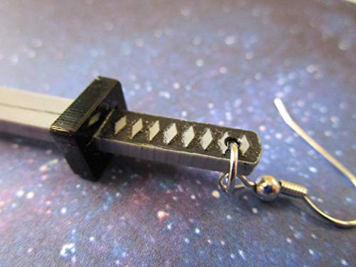 Japanese Samurai Sword Katana Earrings, Cute Detail Lightweight Acrylic With Stainless Steel Hooks #TOP4