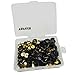 VAPKER 200 PCS Thumb Tacks Black Plastic Round Head Thumbtacks