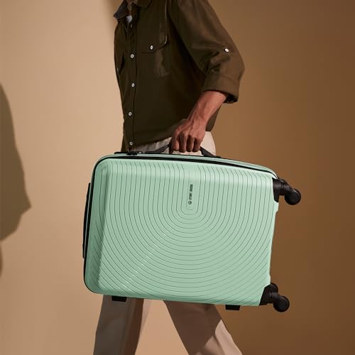 Image of Stony Brook by Nasher Miles Crescent Hard-Sided Polypropylene Cabin Luggage Pastel Green 20 Inch 55Cm Spinner Trolley Bag