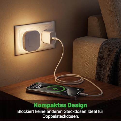 daphomeu LED Nachtlicht Steckdose mit Bewegungsmelder & Dämmerungssensor – Ansicht 6