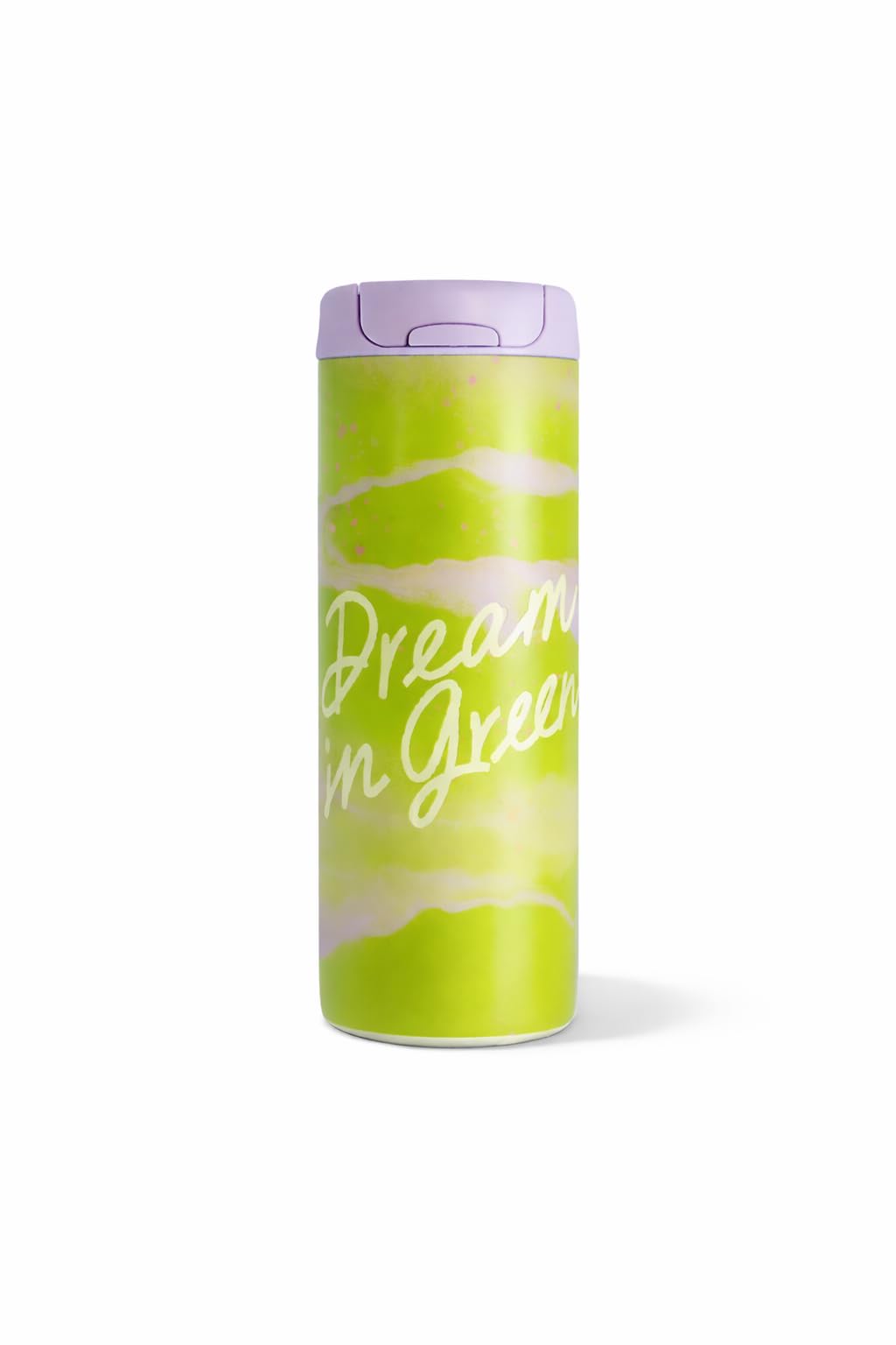 Dream in Green Stainless Steel Tumbler 12 oz – Insulated Reusable Coffee Travel Mug with Flip Lid