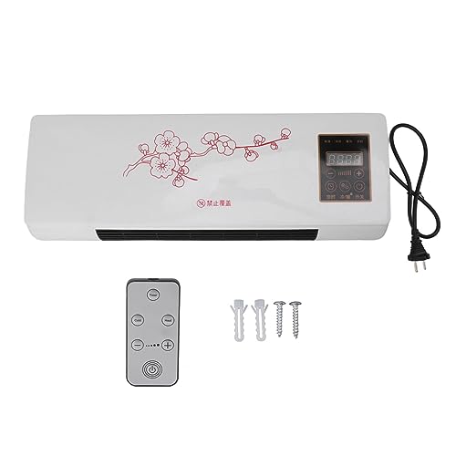 Aramox Condizionatore, Riscaldatore per Condizionatore Versatile Spina UE 220V Raffreddatore D'aria Portatile a Basso Rumore Montato a Parete con Telecomando per Bagno Camera da Letto